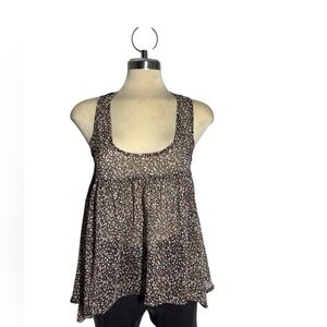 Urban Behavior Black Floral Tank Top Size SP